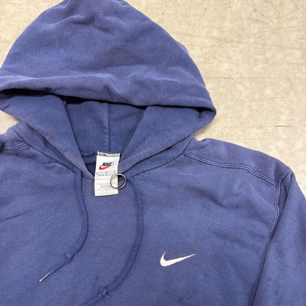 Nike Men's Navy and Blue Hoodie